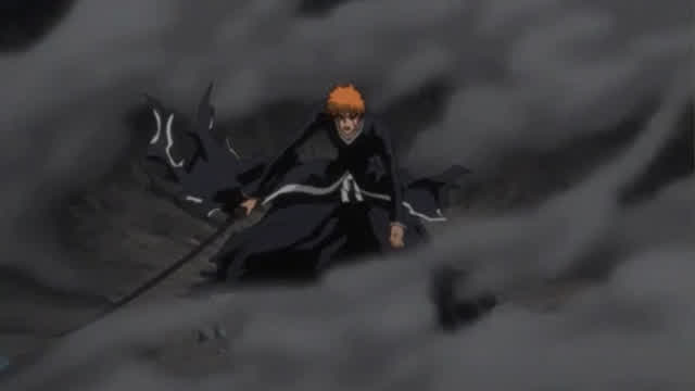 Ichigo's Getsuga on Grimmjow