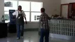 Angry Man With No Arms Destroys Hotel Lobby (funny)