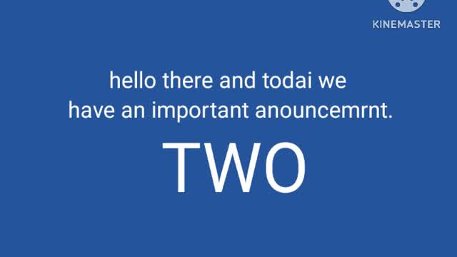 Announcement Video TWO