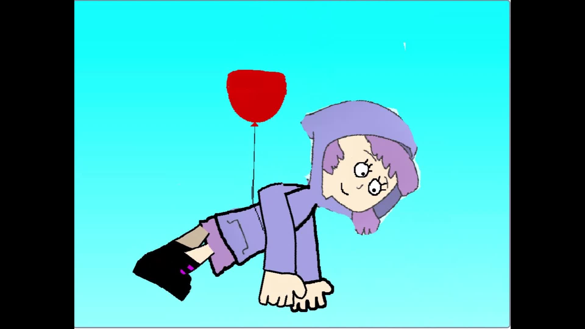 Shari floating on a balloon (Wayside Fan Animation) Shari floating on a balloon (Wayside Fan Animation)