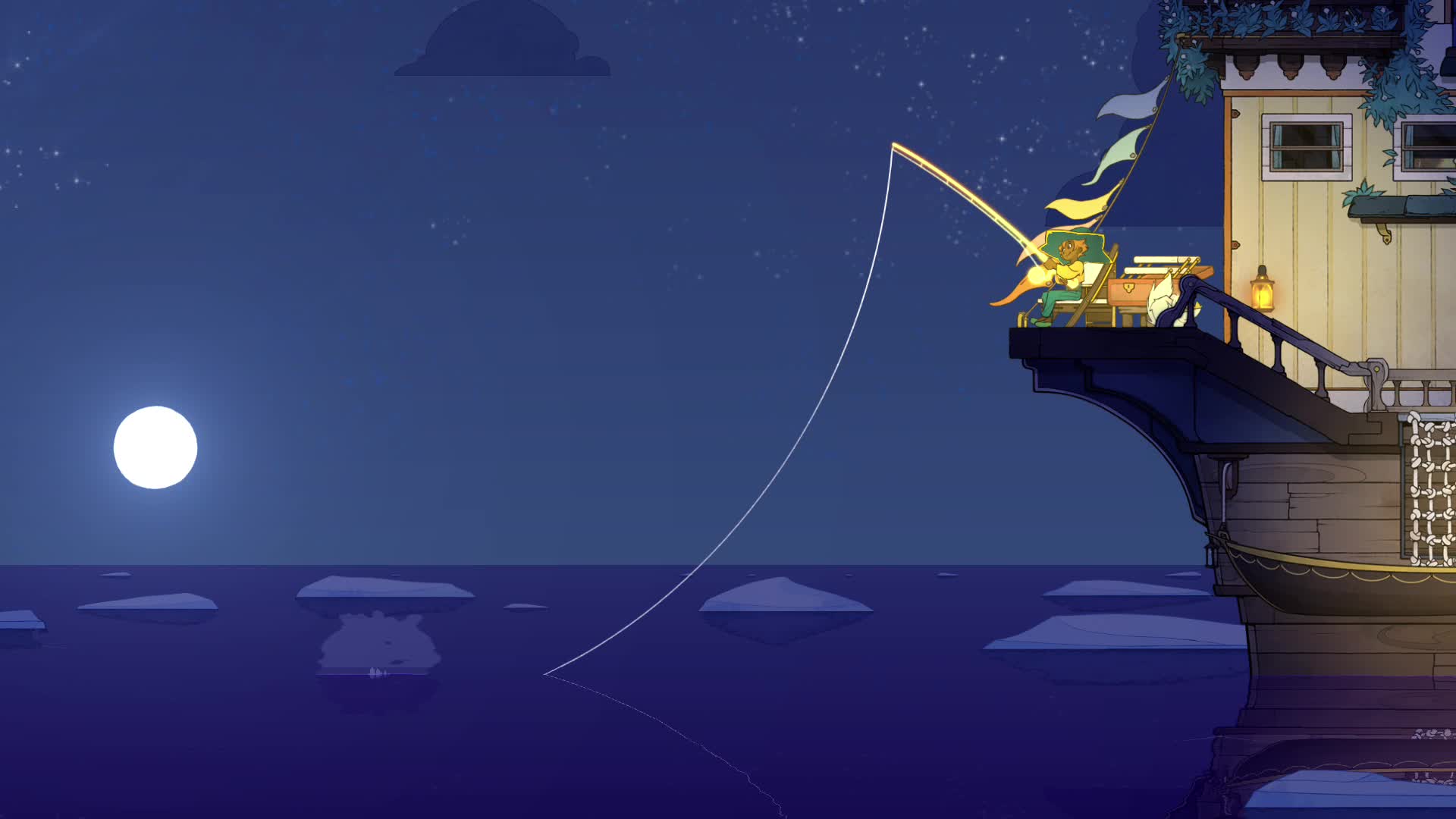 Spiritfarer - Pesca en lugares fríos con música relajante