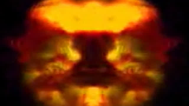 Fiery Techno Trance Visualization - techno visuals with a skull  (RECREATION V2)