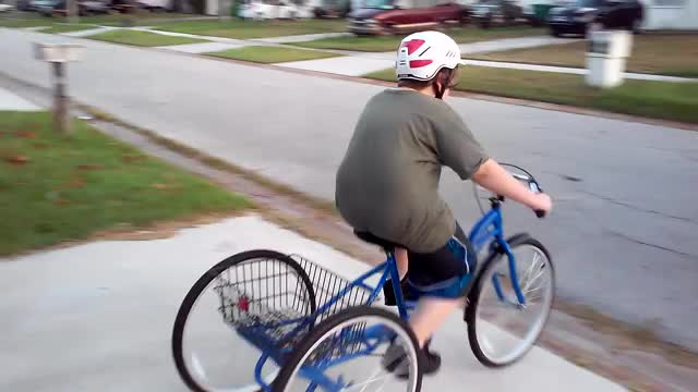 Andrew finally has a bike