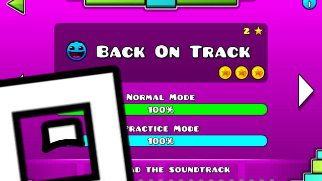 Geometry Dash - Back on Track all coins Geometry Dash - Back on Track all coins