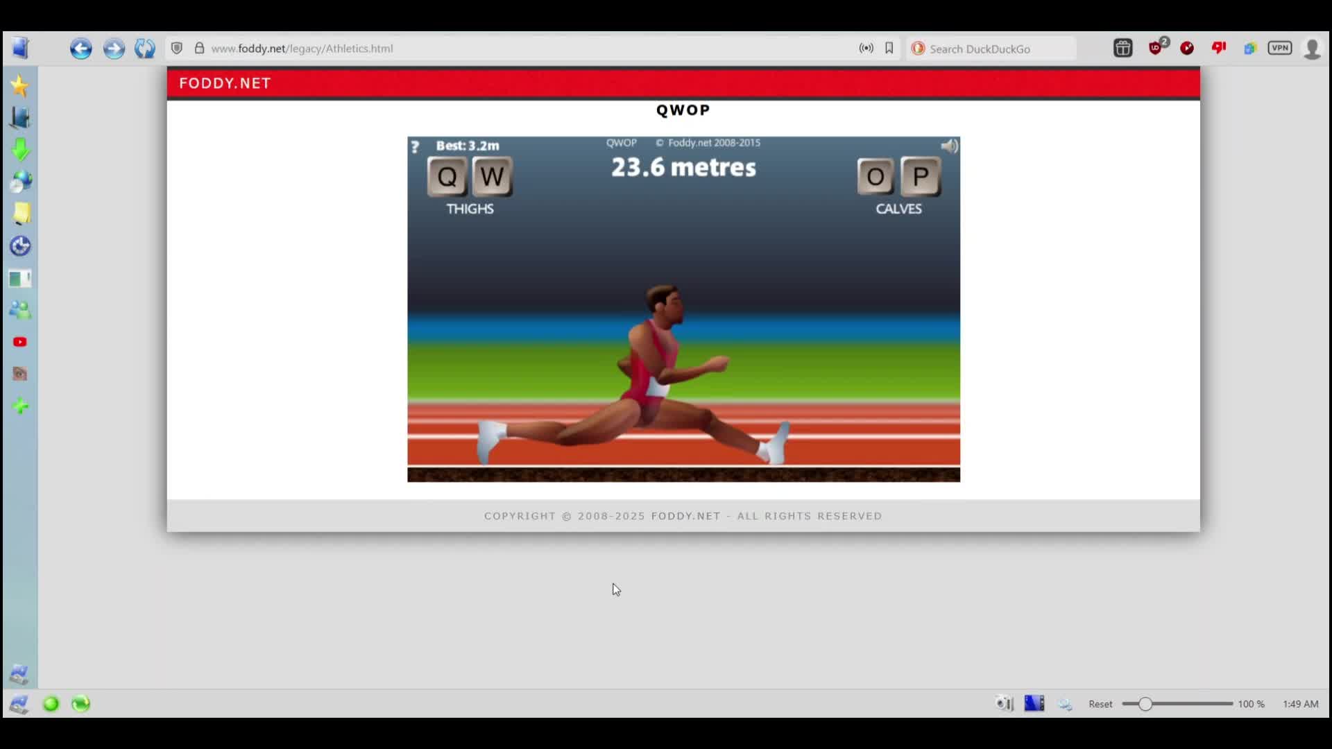 My Best Attempt at QWOP