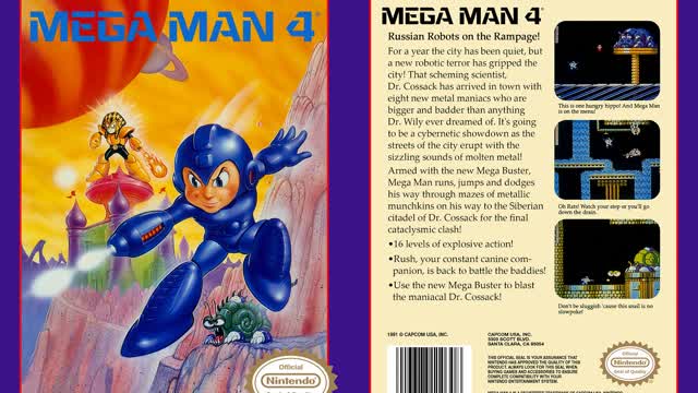 Mega Man 4 (Nes) Original Soundtrack - Dr. Cossack Castle Stages 1 and 2 [Flac Quality]