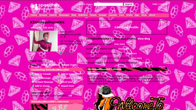 Spacehey Layout 4.5.26 SONG IN DESC