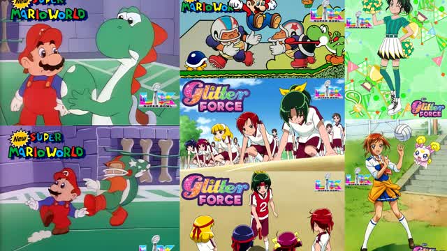 Super Mario World: The Yoshi Shuffle + Glitter Force: The Great Relay Race (Sneak Preview Promos)