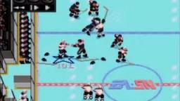 NHLPA '93 - Fight - Sega Genesis Gameplay