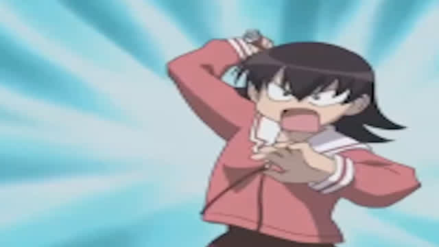 azumanga - chiyo getting smacked