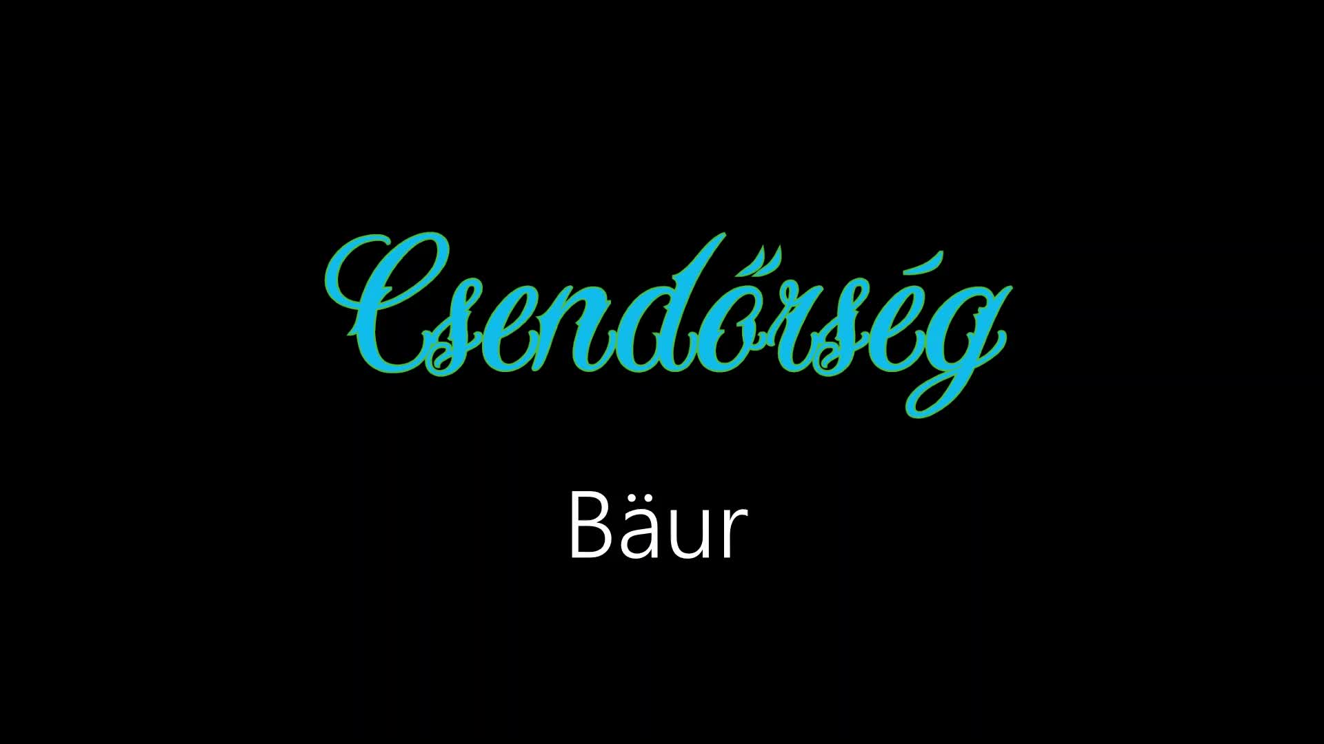 Csendőrség ¦ Bäur (officiäł auđió)