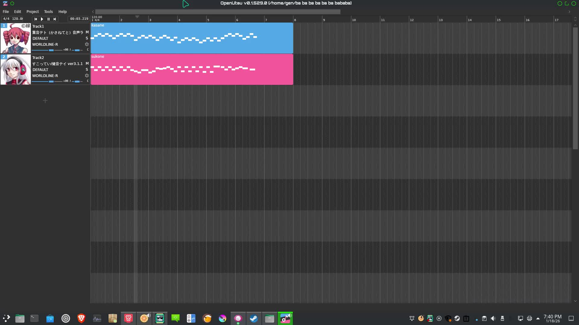 babababa [utau] (ft. Kasane Teto and Sukone Tei)