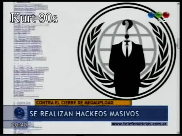 Telefe Noticias Cierre de Megaupload 23 Enero 2012