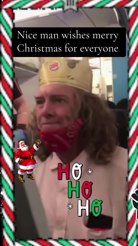 Kind old man spreading Christmas Cheer