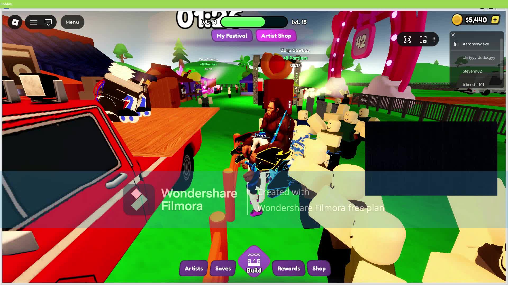 Ah yes it be Roblox Music Festival Tycoon today.