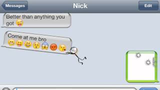 Stick Texting - iPhone App with animations by Alan Becker