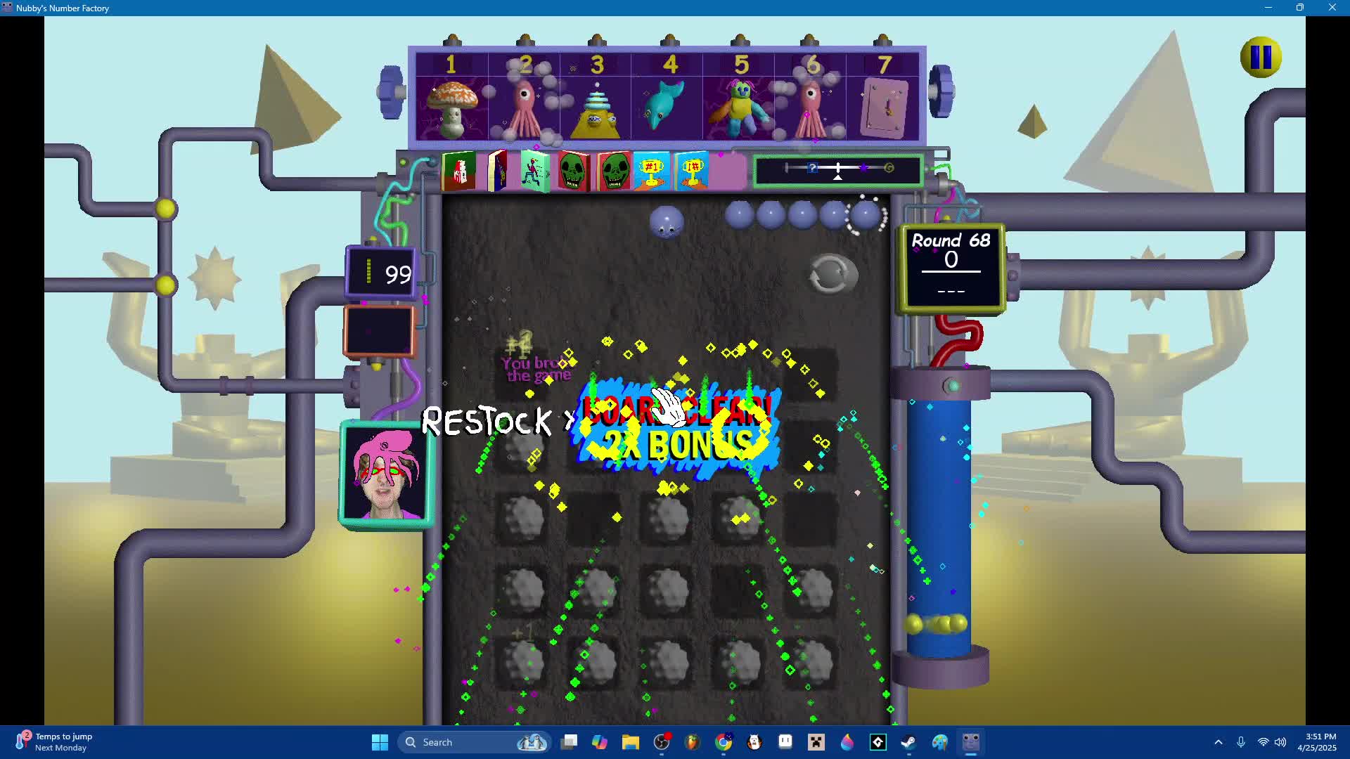 CRAZY nubbys number factory score