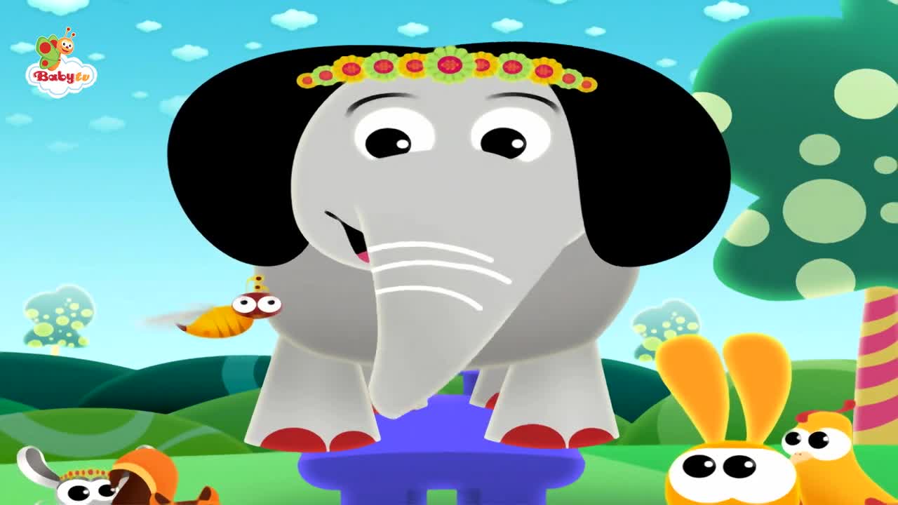 Baby Hood - Happy Birthday Mouse and Elephant