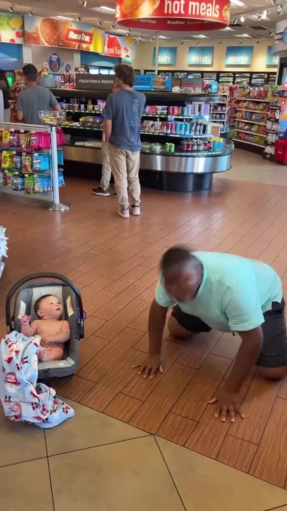 Black Man Moves Ridiculously In Front Of A Baby