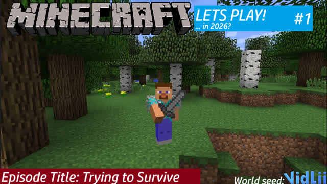 Minecraft Lets Play #1 - Trying to Survive