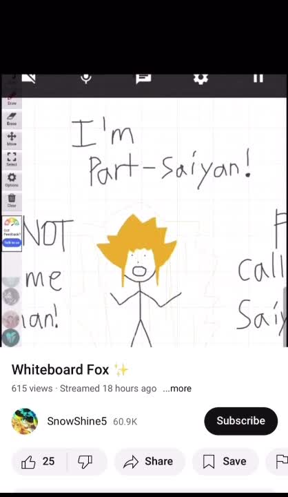 Whiteboard Fox DatYoyoMiguel and Saiyan shoutout