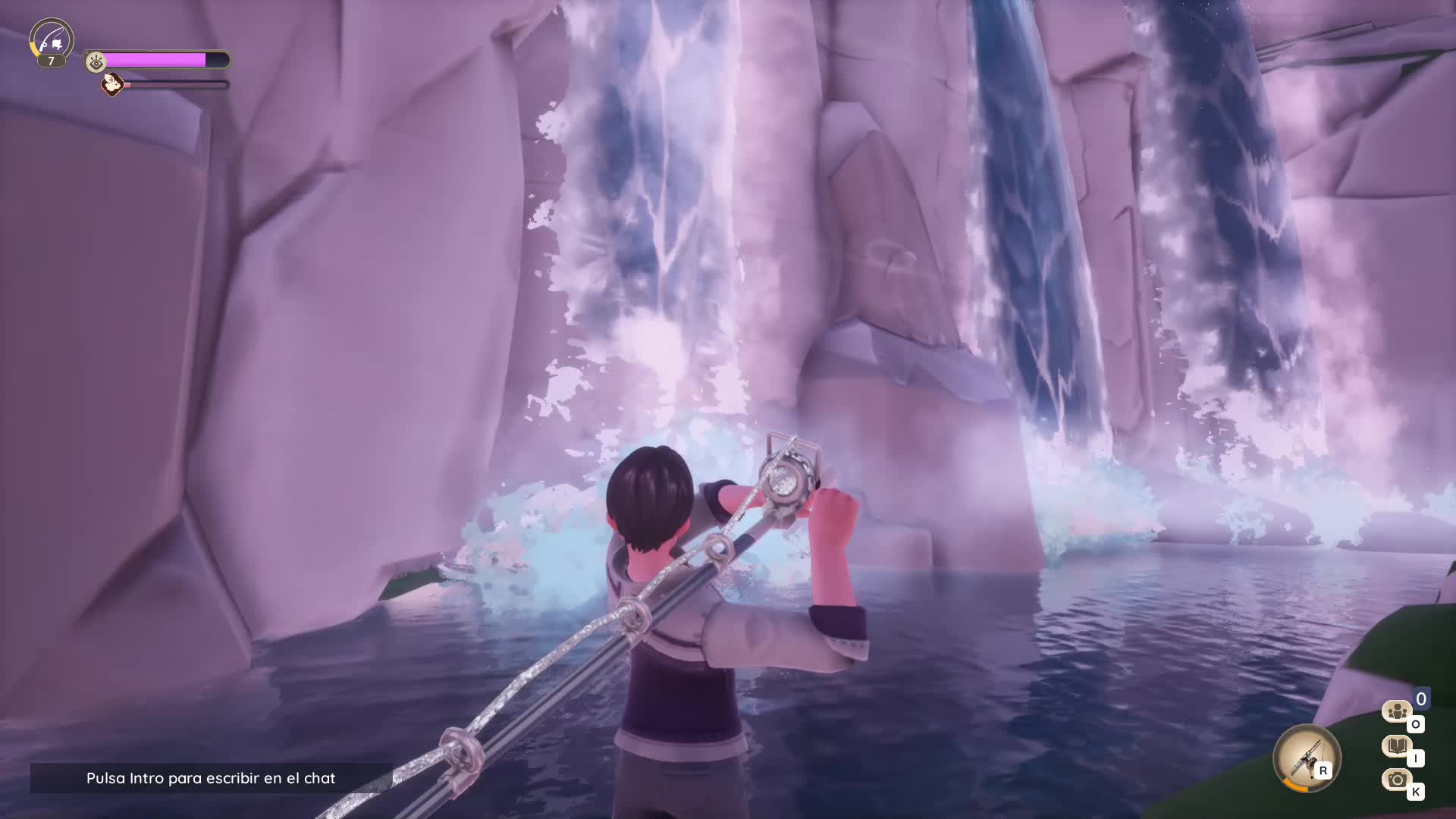 Palia - Pesca en las cataratas hasta romper la caña