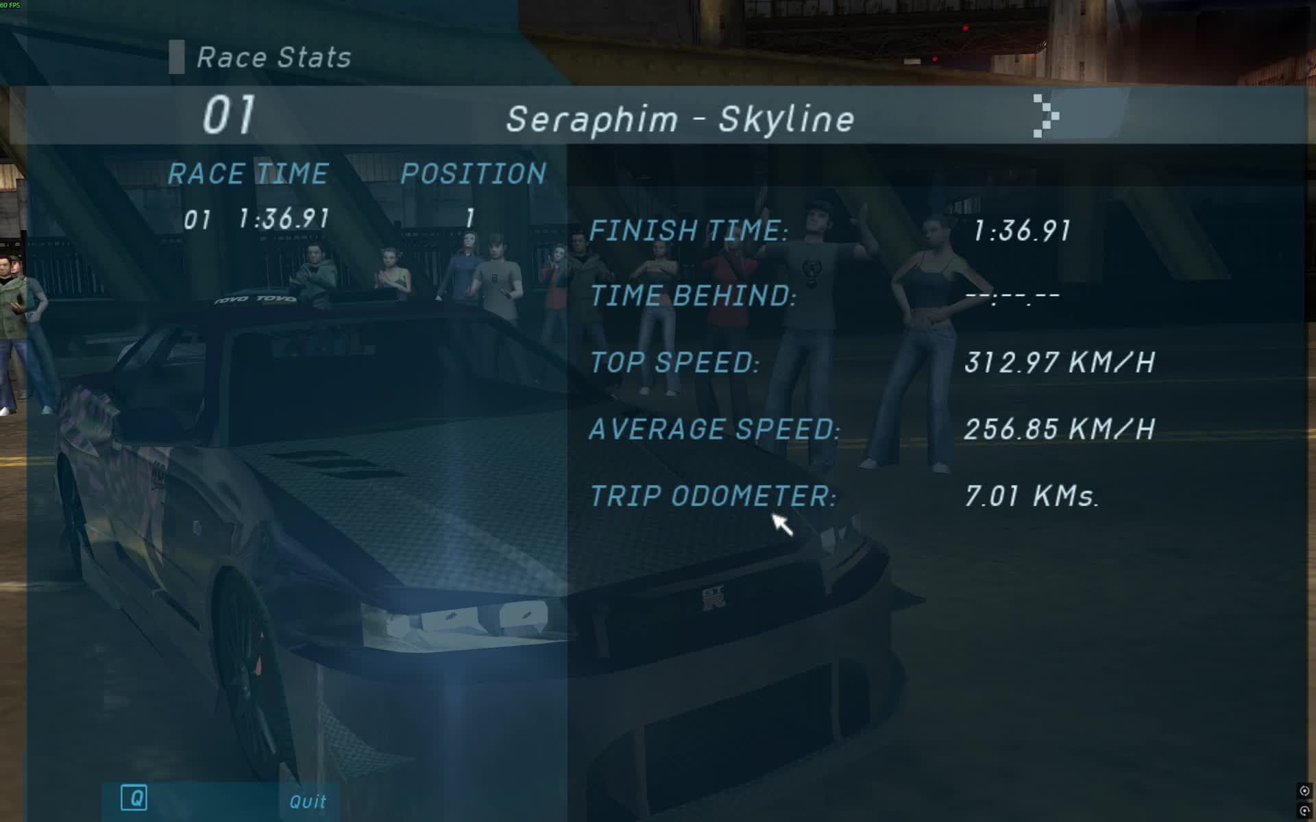 NFS Underground 1 | Bedard Bridge, F - 1:36.49, NOS/Uniques