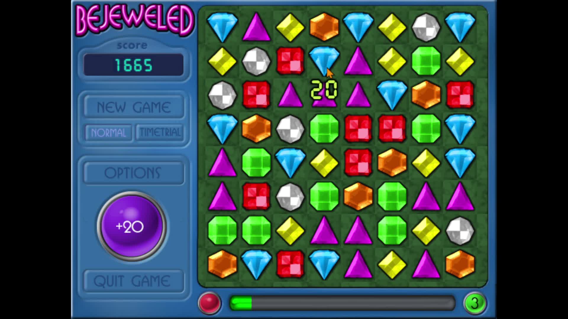 Bejeweled Deluxe (PC) Normal Mode