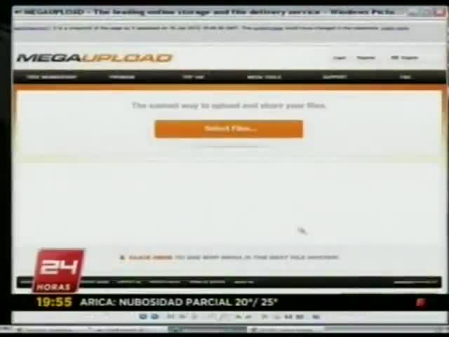 Gobierno de Estados Unidos cierra sitios MegaUpload y MegaVideo - 24 HORAS TVN 2012 Gobierno de Estados Unidos cierra sitios MegaUpload y MegaVideo - 24 HORAS TVN 2012