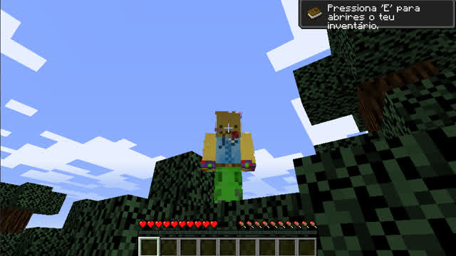 playing minecraft