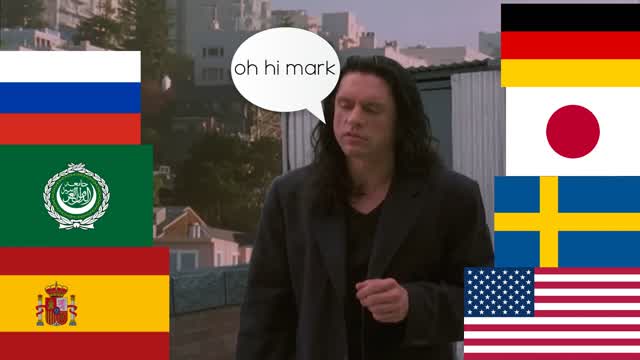 oh hi mark languages dubs meme