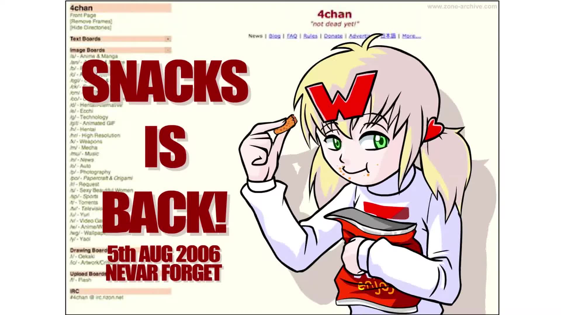 old 4chan flash animation - Snacks is Back