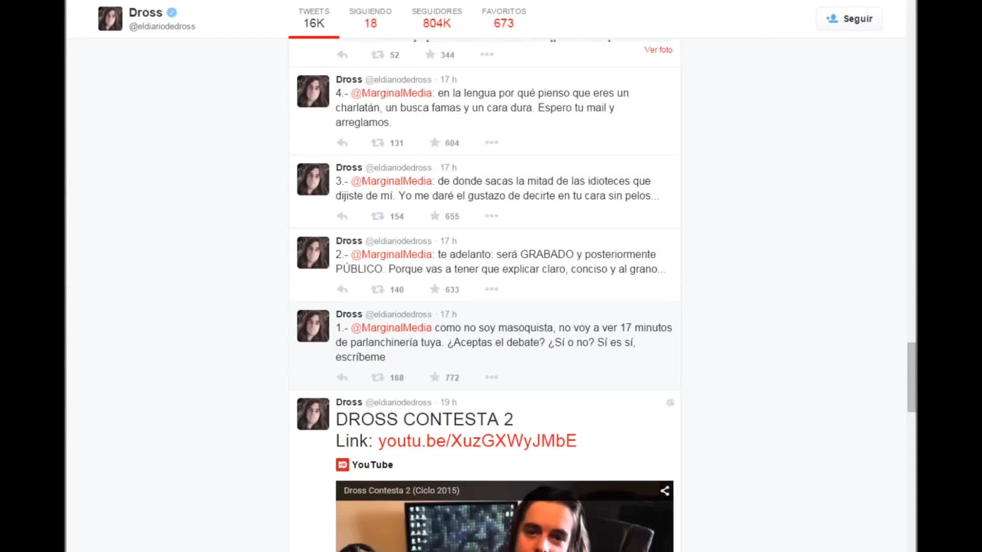 El complot de DrossRotzank contra MarginalMedia.