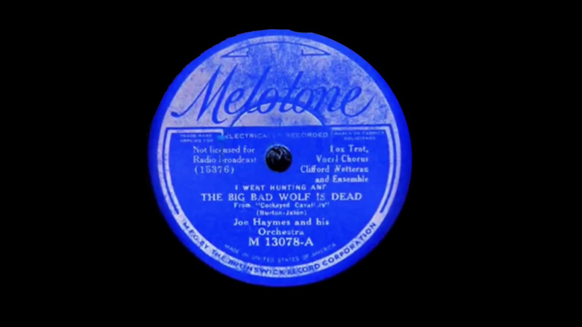The Big Bad Wolf Is Dead. Joe Haymes And His Orchestra (1934)