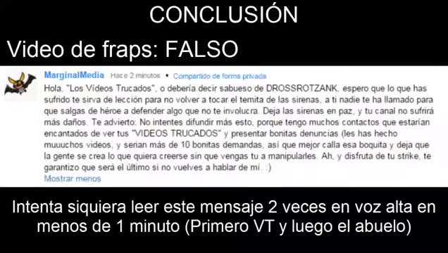 Desmintiendo el montaje de Videos Trucados y de Dross contra MarginalMedia.