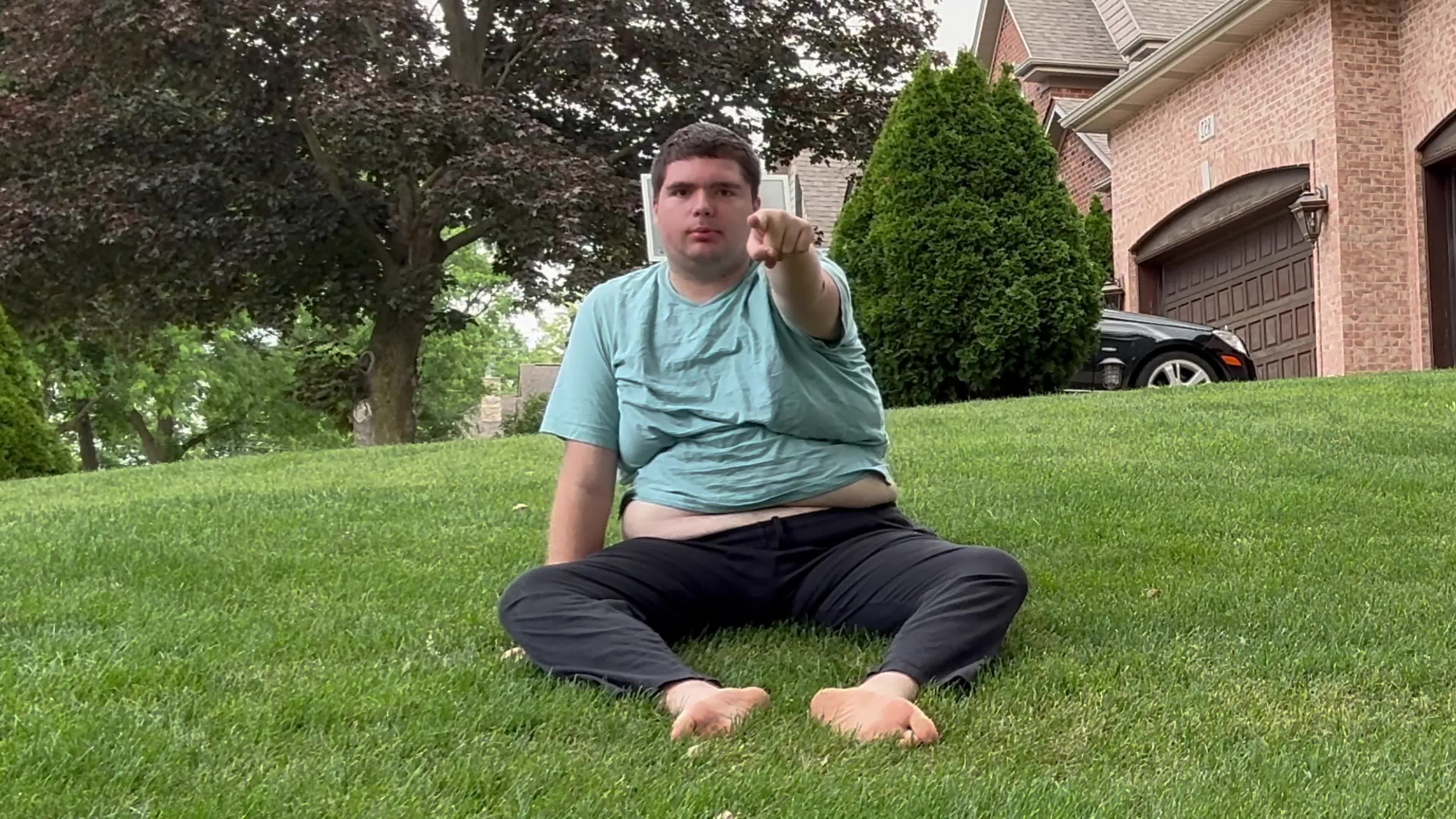 Grass touching