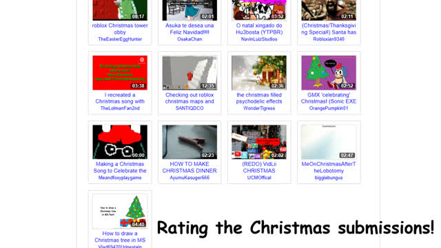 RATING THE CHRISTMAS SUBMISSIONS