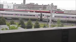 AMTRAK TRAIN GOING THROUGH PHILADELPHIA AMTRAK TRAIN GOING THROUGH PHILADELPHIA