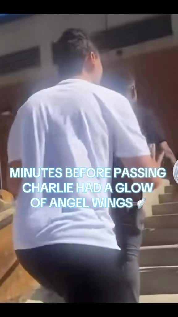 Charlie kirk has been seen with glow of angel wings minutes before death