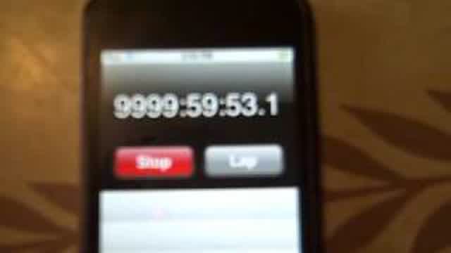 iPod Stopwatch ticks over from 9999hrs 59secs to 10000hrs. What will happen?