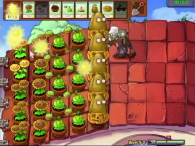 Plantas contra zombies - nivel 5-2