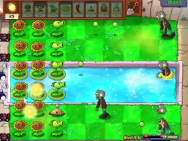 Plantas contra zombies - nivel 3-6