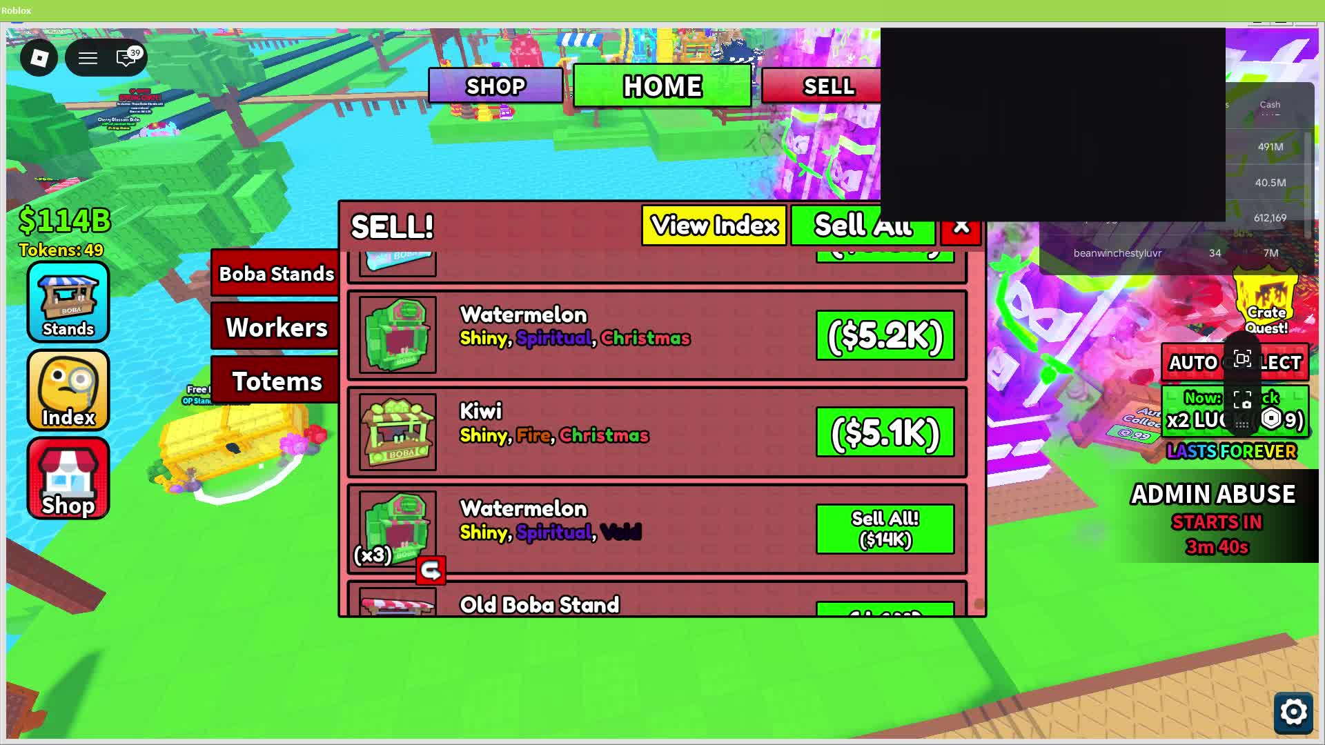 Checking out My Boba Stand Admin Abuse