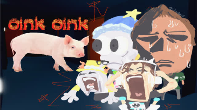 Playing piggy with cakegamer34671 and cake 2.0 and @juliandenial