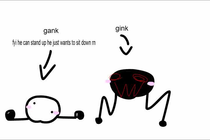 gink bites gank