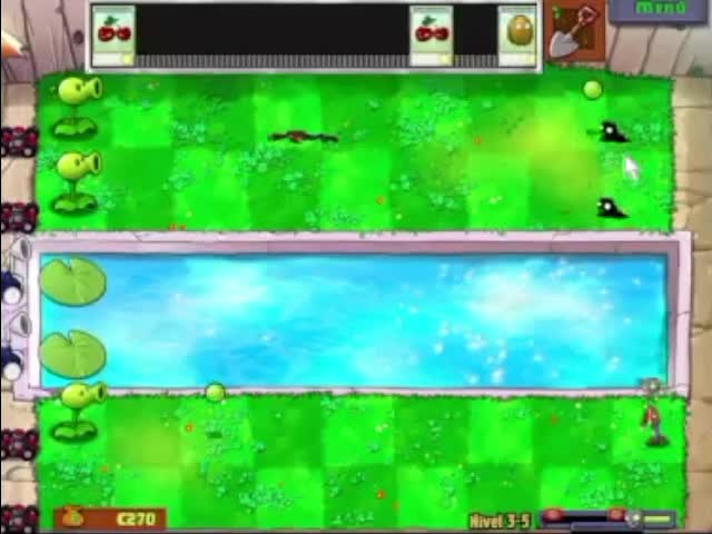Plantas contra zombies - nivel 3-5