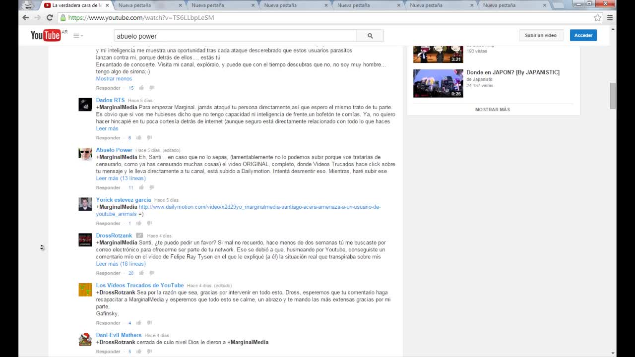 Dross nunca le envio invitacion a MarginalMedia para hablar por Skype 1.
