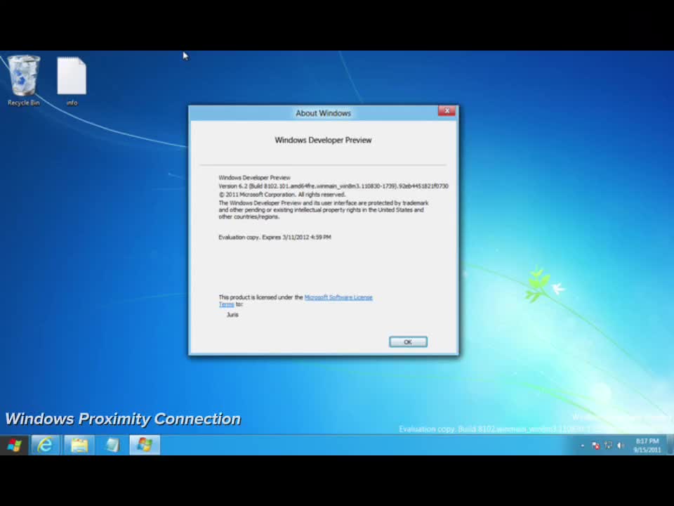 Windows Proximity Connection