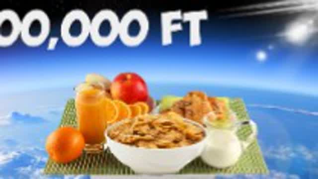 I sent my breakfast to space (FROM AFRICA) then ate it