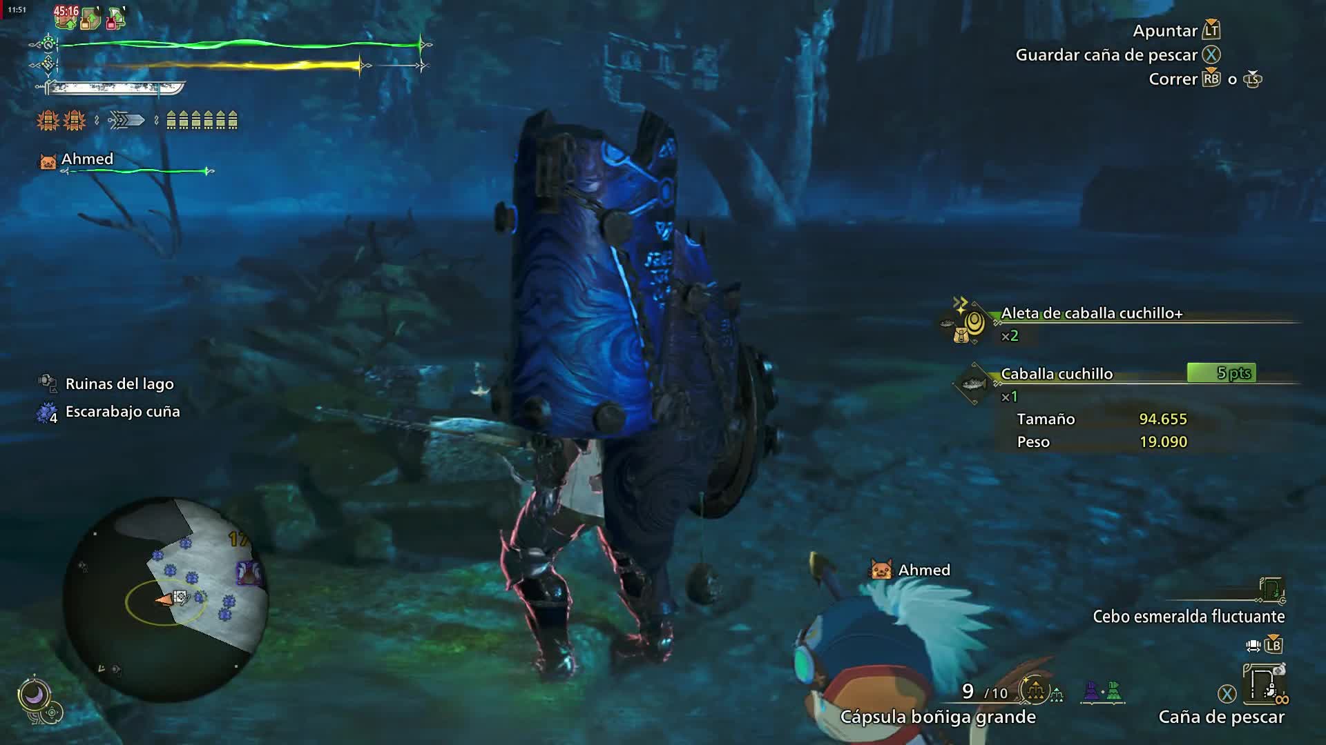 Monster Hunter Wilds - Pesca nocturna con el cielo estrellado y rugidos de fondo